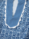 Contrast Ric-Rac Puff Sleeve Top DJPT