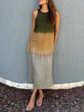 Size Sleeveless Gradient Tank Midi Dress Plus Size DJPT