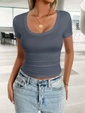 Scoop Neck Short Sleeve T-Shirt DJPT