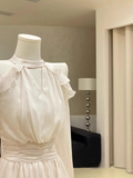A line High Neckline Ruffled Cake Dress Short Women's Long Sleeve Women Dresses SD181