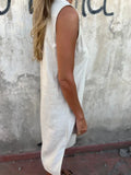 Size Notched Sleeveless Mini Dress Plus Size DJPT