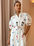 Button Up Midi Shirt Dress DJPT