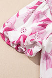 Frilled Collar Short Sleeve Blouse Top DJPT