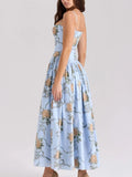 Print Square Neck Cami Maxi Dress DJPT