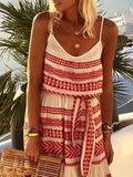 Size Printed V-Neck Maxi Cami Dress Plus Size DJPT