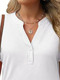 Sleeve Notched Button Front Blouse DJPT