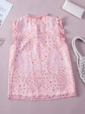 Ruffle Tie Neck Sleeveless Blouse DJPT