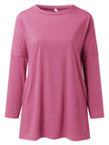 Size Round Neck Long Sleeve T-Shirt DJPT