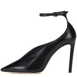 Black And White Fashion Ankle Strap With Fine High Heel Women's Banquet Large-Size Single Shoes Chengdu High Quality Shoes
