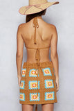 Crochet Halter Neck Cami and Skirt Sweater Set DJPT