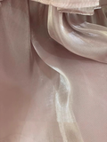 A line Scoop Ruffled Rose Pink Long Women's Vacation Holiday Dresses SD184