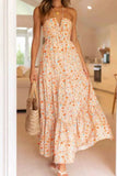 Halter Neck Tiered Maxi Dress DJPT