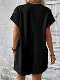 Round Neck Short Sleeve Dress DJPT