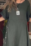 Size Relaxed Fit Short Sleeves Dress Plus Size DJPT