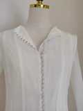 Sheath Scoop Neckline White Long Sleeves Short Homecoming Dresses Birthday Outfits SD369
