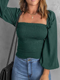 Square Neck Balloon Sleeve Blouse DJPT