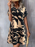 Button Down Short Sleeve Dress DJPT