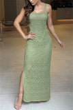Side Slit Maxi Tank Dress DJPT