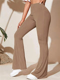 Size High-Waist Flare Active Pants Plus Size DJPT