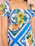 Square Neck Puff Sleeve Maxi Dress DJPT