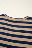 Striped V-Neck Midi T-Shirt Dress DJPT