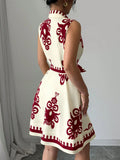 Sleeveless Tie Waist Mini Dress DJPT