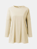 Size Round Neck Long Sleeve T-Shirt DJPT