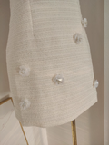 A line Halter White Satin Short Homecoming Dresses Birthday Outfits SD403