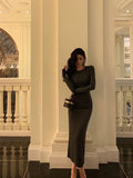 Sheath Scoop neckline Black Prom Dresses Birthday Outfits Evening Gown SD1106