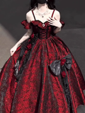 Ball Gown Straps Long Burgundy Ruffles Lace Prom Dresses Birthday Outfits SD461