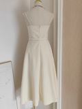 A line Spaghetti Straps Ivory Dinner Party Dresses Birthday Outfits SD392
