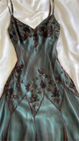 Mermaid Spaghetti Straps Floor Length Beads Evening Dress Prom Dresses SD1602 HZ0628