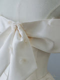 Ball Gown Strapless Ivory Satin Long Wedding Dresses Brides Dress S3805