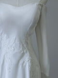 Mermaid Off The Shoulder Long Sleeves Wedding Dresses White Brides Dress S3823