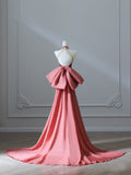 Mermaid High Neckline Velvet Long Prom Dresses Evening Gowns S3862