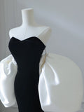Mermaid Sweetheart Black Velvet Long Prom Dresses Evening Gowns S3870