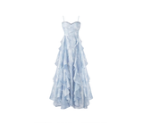 blue suspender dress women's summer new style seaside holiday beach dress SD233
