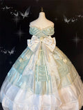 Ball Gown Sweetheart Satin Short Sleeves Long Evening Gown Prom Dresses SD1433 HZ0628