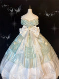 Ball Gown Sweetheart Satin Short Sleeves Long Evening Gown Prom Dresses SD1433