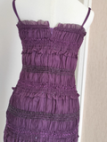 Sheath Spaghetti Straps Grape Sleeveless Party Dress Holiday Birthday Dresses For Women SD357