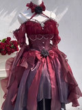 High Low Halter Burgundy Organza Party Birthday Dresses Birthday Outfits SD457