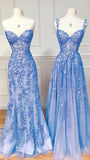Hot 2025 Violet Purple Lace Long Prom Dresses Cheap Evening Dress SD2008