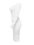 Off Shoulder Knit Party Bodycon Baby Shower Pencil Pregnant Maternity Sweater Maxi Dress Maternity
