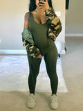 Square Neck Bodysuit Backless Pregnant Maternity Long Jumpsuit Maternity