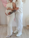 Strap Ties One Shoulder Mermaid Bodycon Elegant Photoshoot Baby Shower Maternity Maxi Dress Maternity