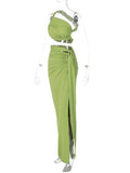 One Shoulder Cut Out Side Slit Draped Ruched Bodycon Fashion Vacation Photoshoot Maternity Maxi Dress Maternity