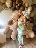 Flowers Sweetheart Neckline Cute Maternity Maxi Dress Maternity