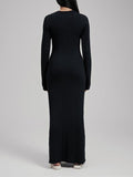Knit Solid Color Elegant Photoshoot Baby Shower Maternity Maxi Sweater Dress Maternity