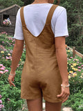 Pockets Buttons Adjusted Daily Casual Fashion Waist Overall Pants Maternity Jumpsuit Maternity