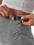 Solid Color Pockets Over The Belly Comfy Loose Wide Leg Cozy Casual Daily Trousers Maternity Yoga Workout Pants Maternity